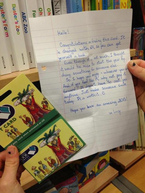 secret note in a book