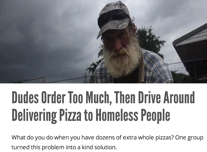 Pizza Delivery to the Homeless