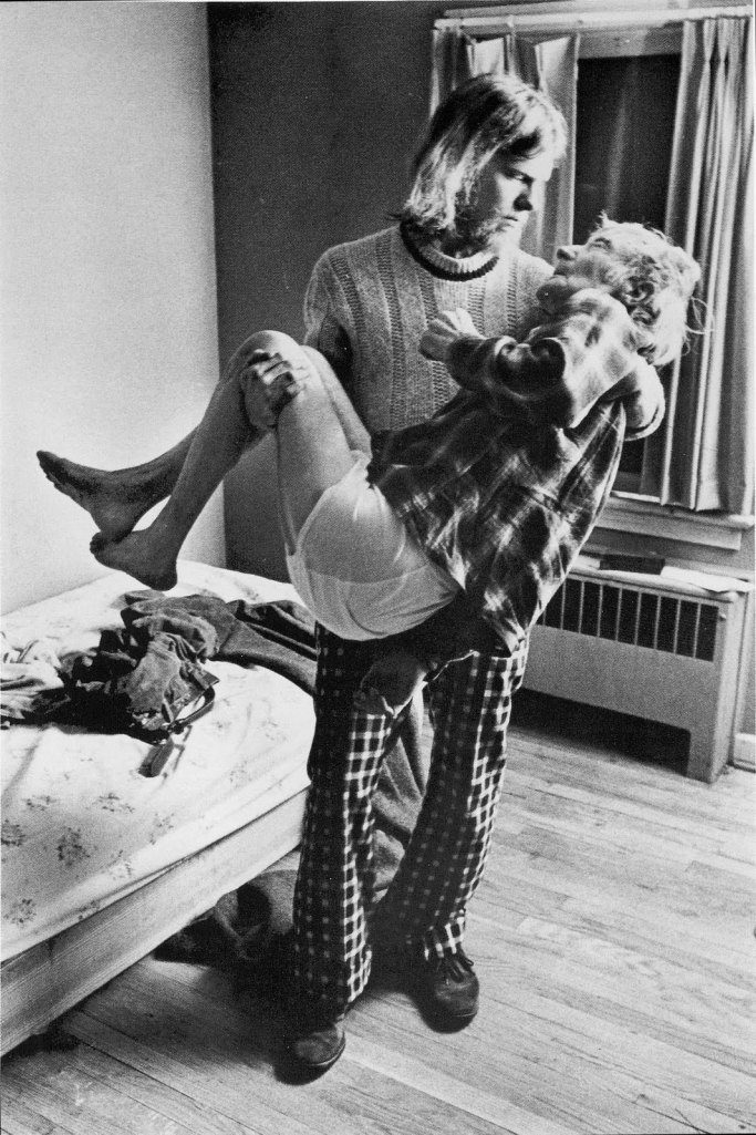 Grandson helping a retired coal miner through the last few years of his life