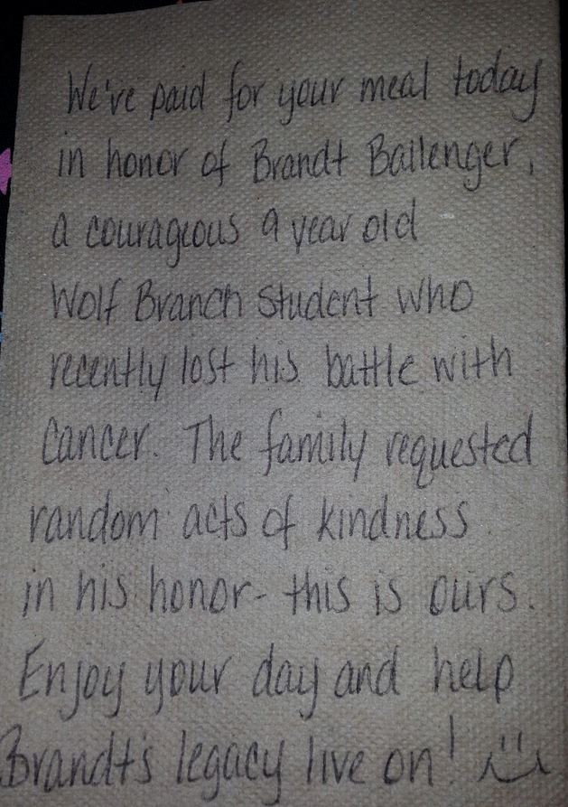  The first napkin that ever moved me to tears.