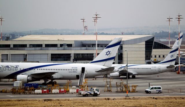 An El Al jet at Ben Gurion Airport.