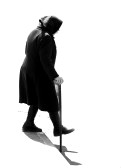 old lady walking