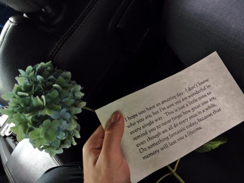 act of kindness on windscreen