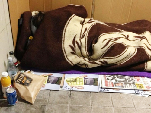 suprise food and drink for the homeless