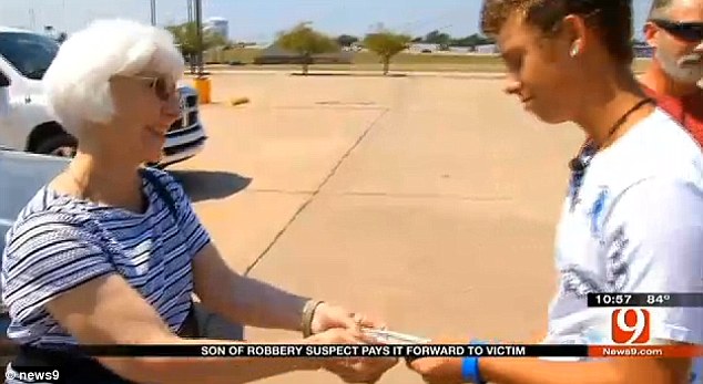 Heartwarming: Tona was so taken aback by Christian's gesture of goodwill that she deiced to give him the $250 back so he could still enjoy his school trip