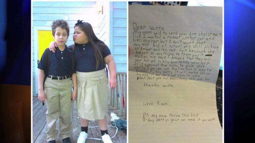 boy asks santa to help his bullied sister