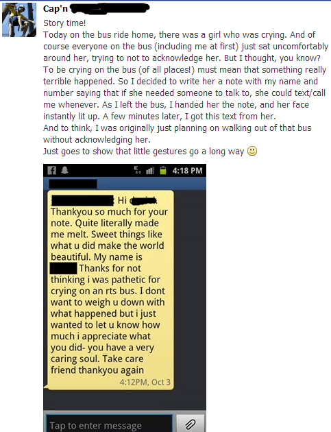 a girl crying on the bus