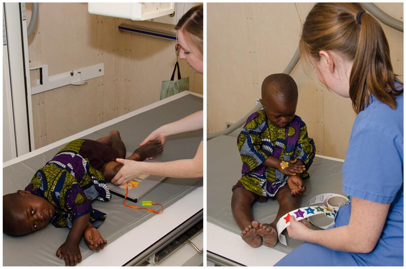 3 year old gettng scared having xrays