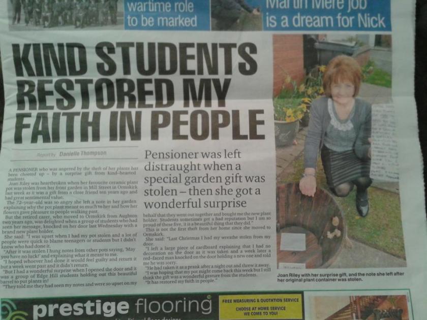 Students Restored Her Faith in People