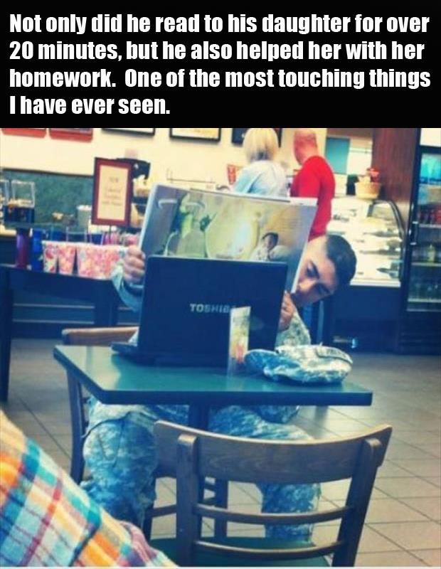 soldier talking on the internet to his child