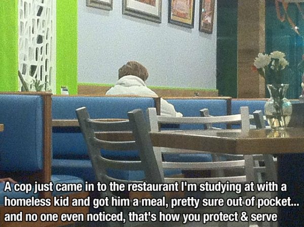 this is how you protect and serve - homeless kid