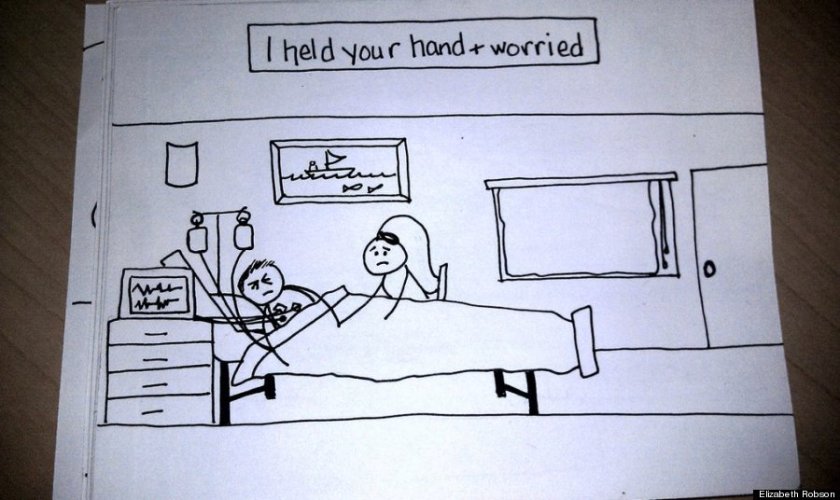 Wife's Hand-Drawn Comics Bring Sick Husband To Tears 3