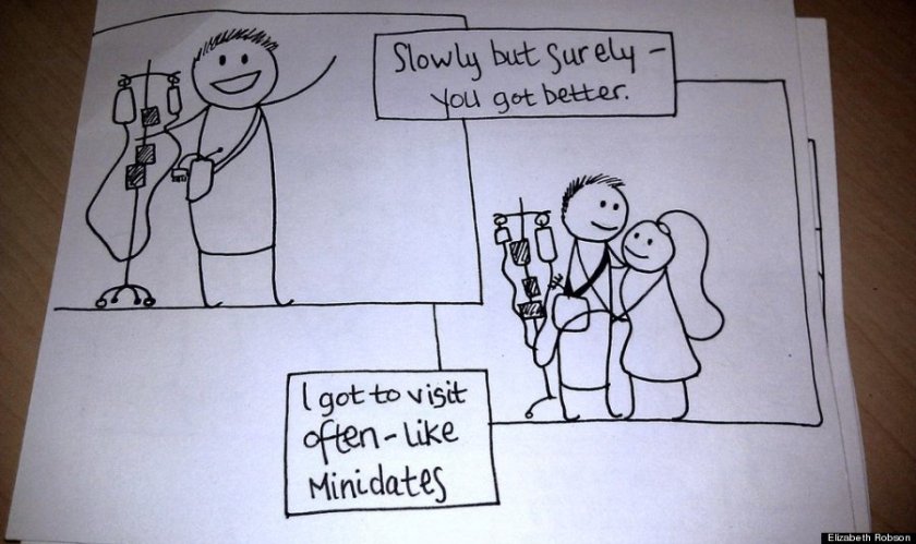 Wife's Hand-Drawn Comics Bring Sick Husband To Tears 7