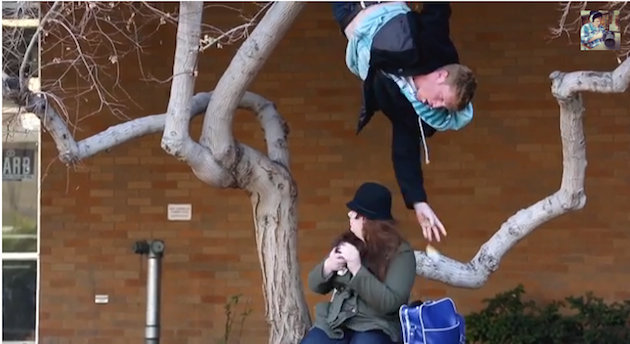 Stewart Edge secretly drops money into a strangers' wallet