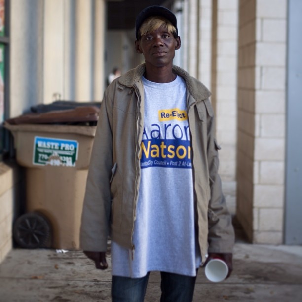 homeless lady get s a free meal. -kindness