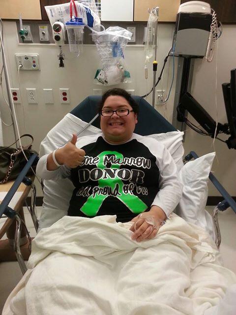  "Bone marrow donor out of the kindness of her heart to a child she's never met"  - kindness