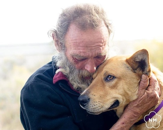 A homeless man named Steve Anthony and his dog River received a "Christmas Miracle" this week