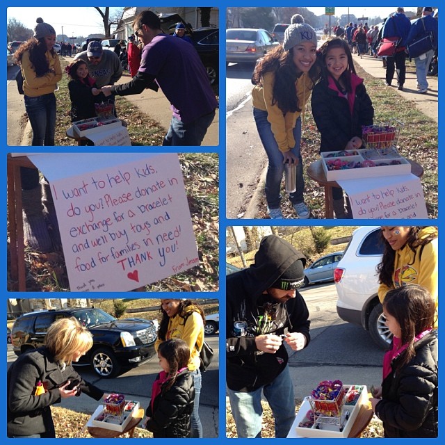 Making a difference! Thank you to K-State and KU Fans for helping my kiddo raise money to buy toys for kids in need this Christmas. 