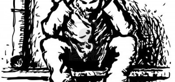 homeless person silhouette