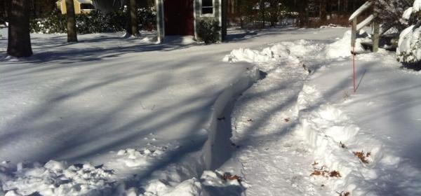 More than an act of kindness... A Duxbury man clears the snow from a neighbors driveway to get EMS in