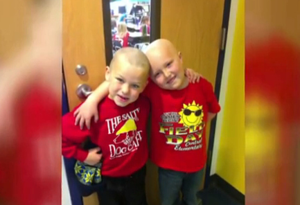 But he wasn’t done there. One day, Vincent showed up to Mrs. Koester’s class wearing a cap. “…He pulls off his stocking cap and here I see that he shaved his head,” said his teacher.