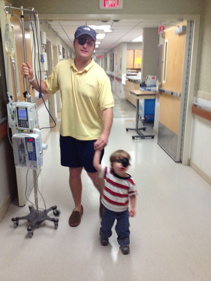 Helping His Dad To Walk Again