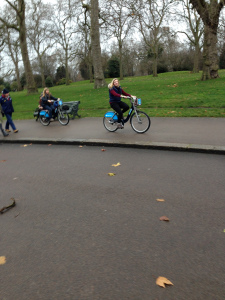 on bikes in london