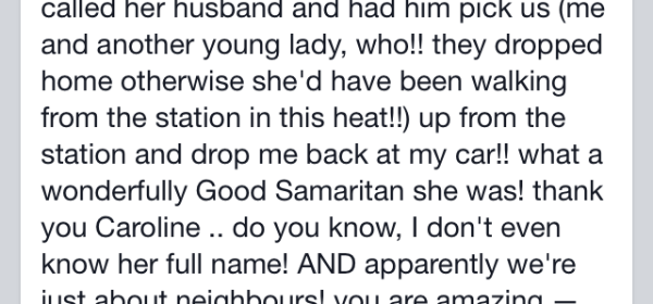 Woman helps stranded passengers - act of real life kindness