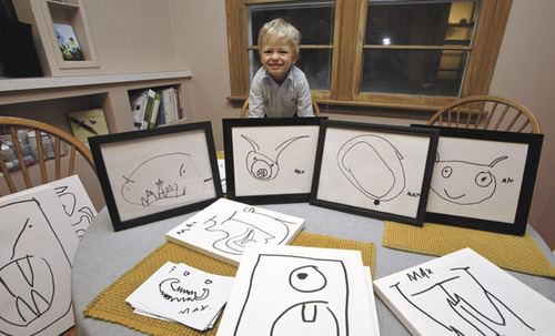 Four-year-old Max Rice raises money for leukemia by painting monsters