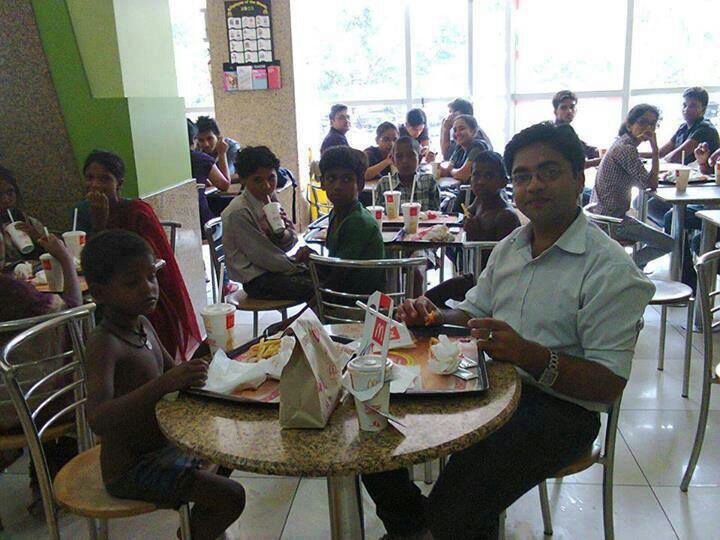 "This guy took some poverty-stricken children to McD with his first salary. Salute!"