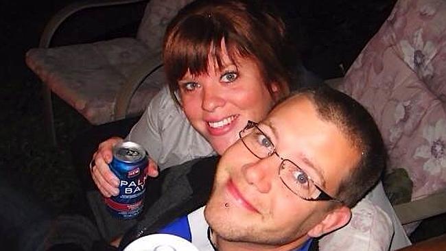 Happy couple ... Robyn and Dylan Benson before her brain haemorrhage.