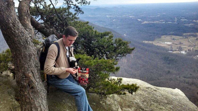 He was pretty starving. We wanted to only feed him a little at a time to keep him from getting sick. We were also told by a passing hiker that there were two wandering around so we wanted to have some for the second if we found her.