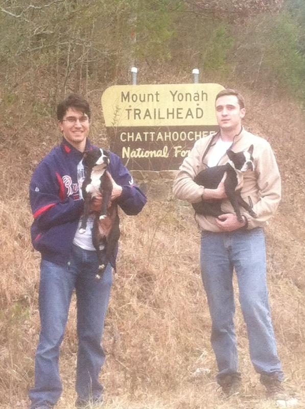 Leaving the trail and going home. They were found on Mount Yonah, which is located in Cleveland, Georgia. We thought Cleveland made a shitty girl's name so we cheated and went with Helen, the next town over.