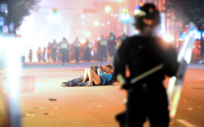 The Vancouver Riot Kissing Couple