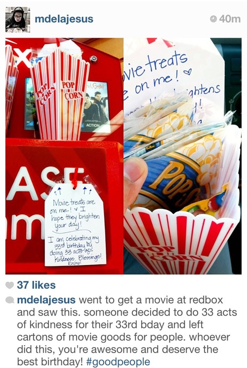 random act of kindness at the cinema