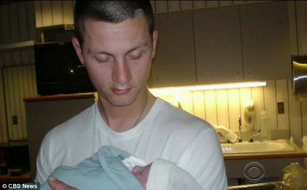 Devastating loss: Army Sgt. Andy Eckert got to meet his newborn son Myles before he was tragically killed in Iraq eight years ago