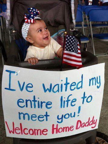 This beautiful little girl is not so lucky than the previous. Being almost one year old she has never seen his daddy yet. When she was born her father was still fighting in Afganistan. 