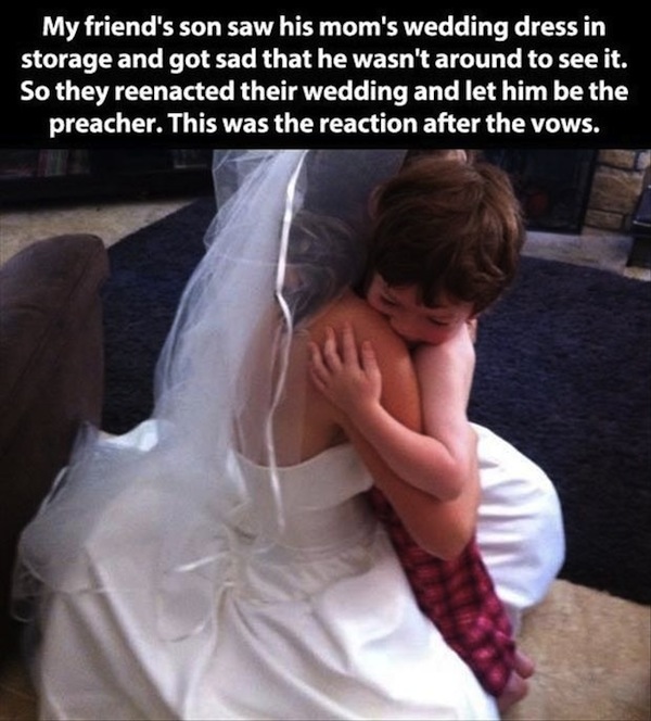Couple Re-Enact Their Wedding for the Little one