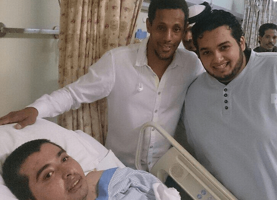 Hundreds of visitors cue outside of Riyadh hospital to get a chance to meet Ibrahim, the latest social media star