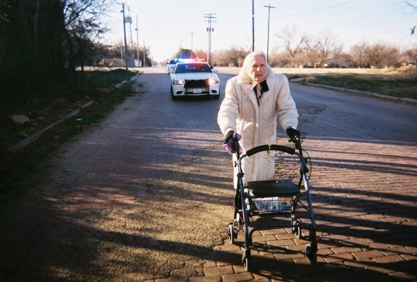 87 year old woman from Texas completes "Fun Run For Cancer" in honor of her son. She had a police escort and her doctor followed her in a golf cart.