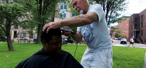 On the Road Haircuts for the homeless CBS News Video