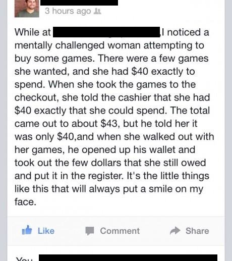 A Cashier's Sweet Act of Kindness