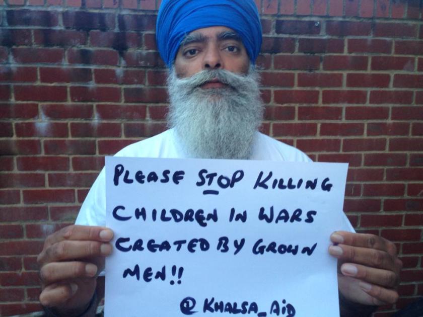 sikh message - stop killing children in wars