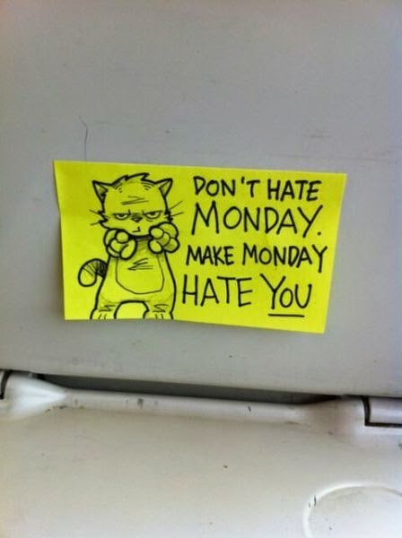 Motivational Post-it Notes on Trains 