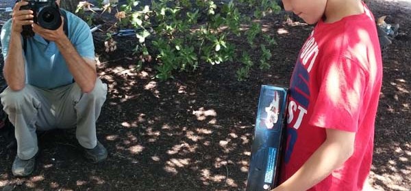 A Boy With Special Needs Found Something On The Sidewalk.