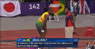 Usain Bolt's fistbump makes Olympic volunteer's day