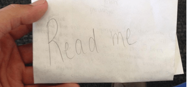 note from a stranger