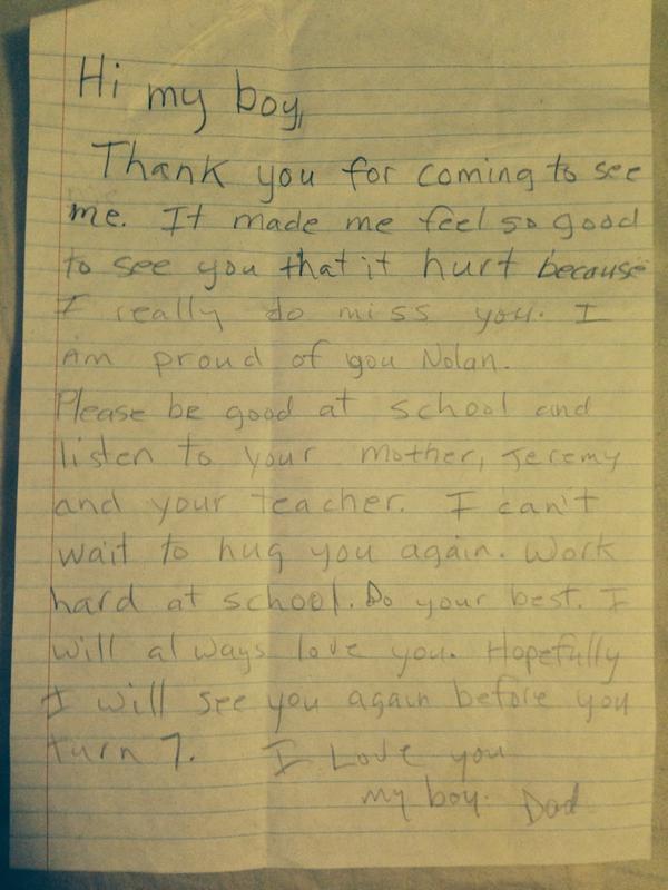 Read This Touching Letter From a Father in Prison to His Young Son