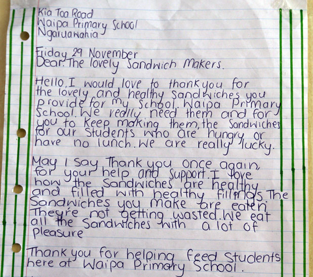 Fan mail for the sandwich makers