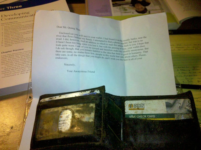 kindness - wallet returned